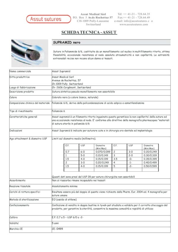 AGHI ASSUT SUPRAMID 4/0 12 AGHI TS 17mm 3/8 CHERC. DORS. TAGL. 01835 - immagine 2